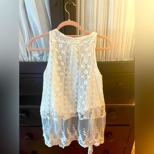 White Shawl band of gypsies clothing size xs